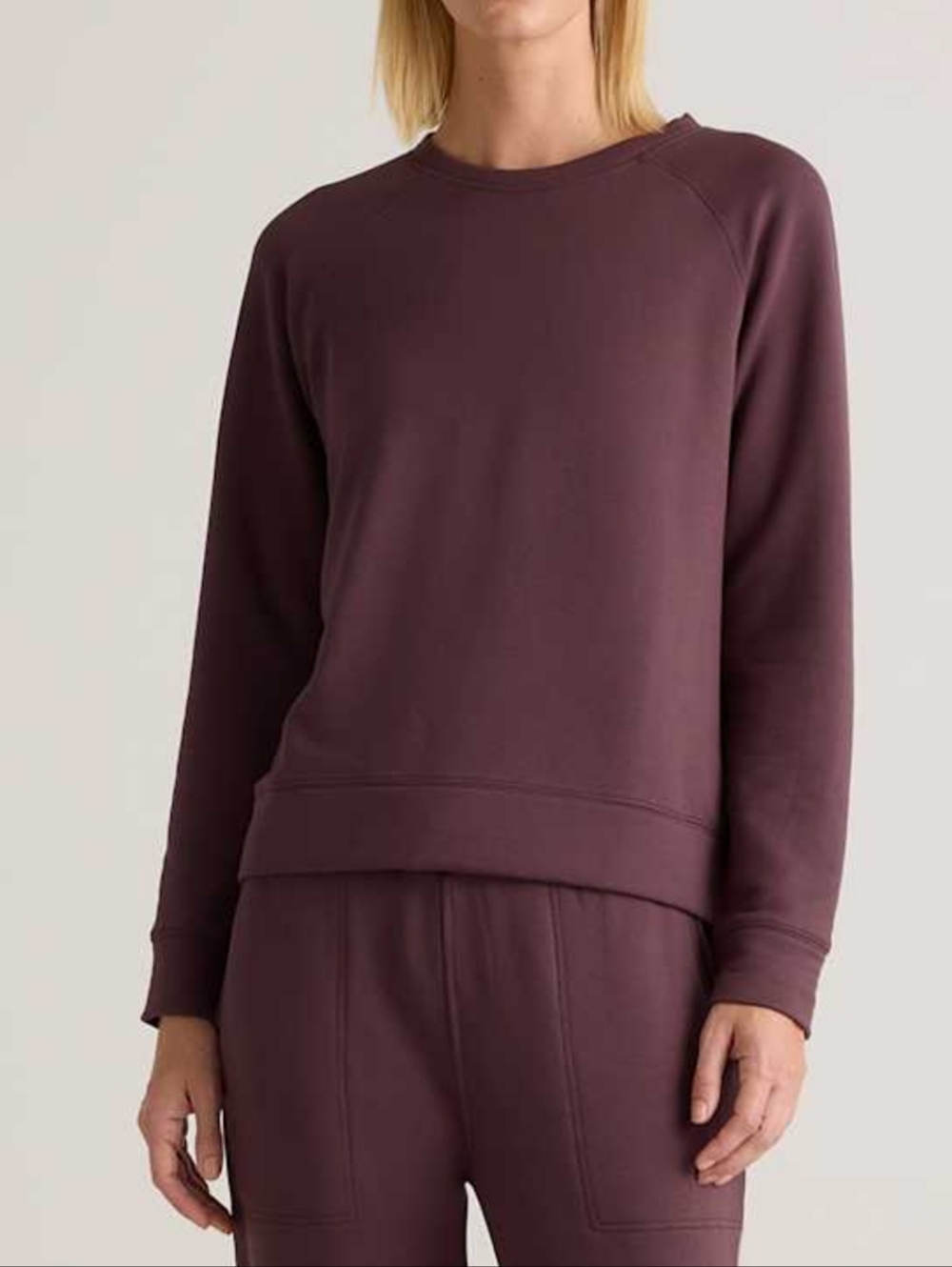 Quince Crewneck Sweatshirt in Plum